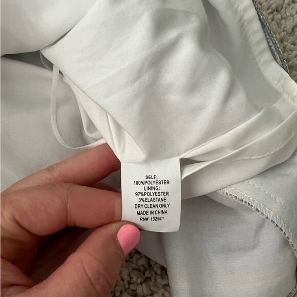 Amanda Uprichard Amy Top Glitter Striped Peplum Blouse Size Small - Picture 7 of 9